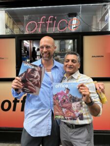 Office Zine and Salomon window takeover at Iconic Magazines, Mulberry Street with hemal sheth